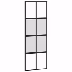 Porta Scorrevole Nera 76x205 cm in Vetro Temperato e Alluminiocod mxl 131756 - Vista aggiuntiva 2