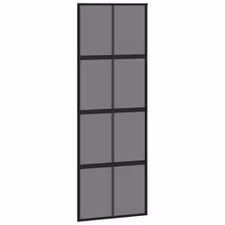 Porta Scorrevole Nera 76x205 cm in Vetro Temperato e Alluminiocod mxl 107778 - Vista aggiuntiva 2