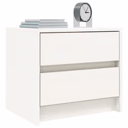 Comodino Bianco 40x31x35,5 cm in Legno Massello di Pinocod mxl 70915 - Vista aggiuntiva 3