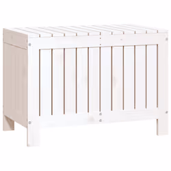 vidaXL Contenitore Giardino Bianco 76x42,5x54cm Legno Massello di Pino - Vista aggiuntiva 2