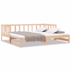 Divano Letto con Letto Estraibile 90x200cm Legno Massello Pinocod mxl 85448 - Vista aggiuntiva 2