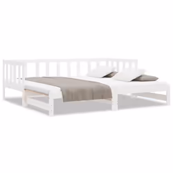 Divano Letto con Letto Estraibile Bianco 90x200cm Massello Pinocod mxl 107532 - Vista aggiuntiva 2