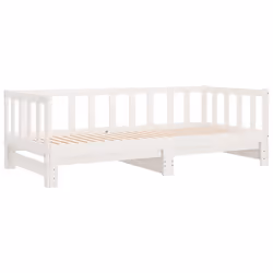 Divano Letto con Letto Estraibile Bianco 90x200cm Massello Pinocod mxl 107532 - Vista aggiuntiva 3