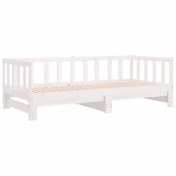 Divano Letto con Letto Estraibile Bianco 80x200cm Massello Pinocod mxl 107533 - Vista aggiuntiva 3