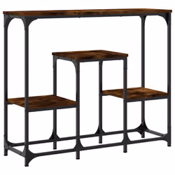 vidaXL Tavolo Consolle Rovere Fumo 89,5x28x76 cm Legno Multistrato - Vista aggiuntiva 2