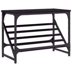 Scarpiera Nera 60x30x45 cm in Legno Multistratocod mxl 107035 - Vista aggiuntiva 2