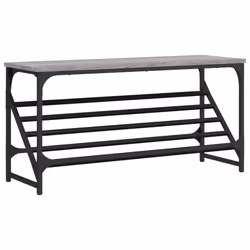 Scarpiera Grigio Sonoma 90x30x45 cm in Legno Multistratocod mxl 131148 - Vista aggiuntiva 2