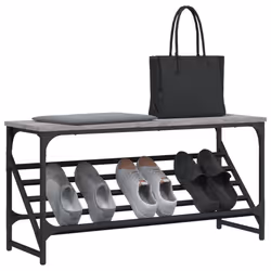 Scarpiera Grigio Sonoma 90x30x45 cm in Legno Multistratocod mxl 131148 - Vista aggiuntiva 3