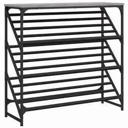 Scarpiera Grigio Sonoma 90x30x85 cm in Legno Multistratocod mxl 83175 - Vista aggiuntiva 2
