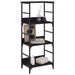 Libreria Nera 50x33x117,5 cm in Legno Multistratocod mxl 130998 - Vista aggiuntiva 3