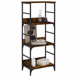 Libreria Rovere Fumo 50x33x117,5 cm in Legno Multistratocod mxl 107032 - Vista aggiuntiva 3