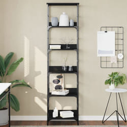 Libreria Nera 50x33x188,5 cm in Legno Multistrato Vidaxl 34746
