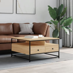Tavolino da Salotto Rovere Sonoma 80x80x45cm Legno Multistrato Vidaxl 85529