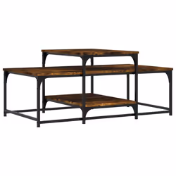 Tavolino da Salotto Rovere Fumo 102x60x45 cm Legno Multistratocod mxl 82814 - Vista aggiuntiva 2