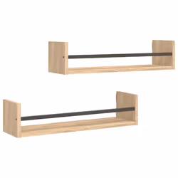 VidaXL 835435, Legno, Acciaio, Legno, 600 mm, 160 mm, 140 mm, 2 pz