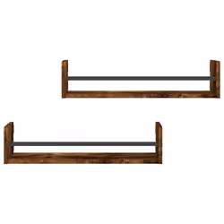 VidaXL 835436 scaffale Legno, Acciaio Quercia, Marrone - Vista aggiuntiva 4