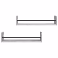 VidaXL 835437 scaffale Legno, Acciaio Grigio - Vista aggiuntiva 4