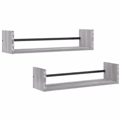 VidaXL 835437 scaffale Legno, Acciaio Grigio - Vista aggiuntiva 6
