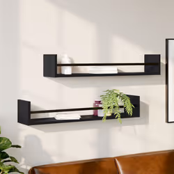 VidaXL 835439 scaffale Legno, Acciaio Nero