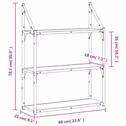 VidaXL 835452 scaffale Legno, Acciaio Grigio - Vista aggiuntiva 8