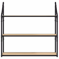 VidaXL 835455 scaffale Legno, Acciaio Legno - Vista aggiuntiva 4