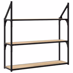 VidaXL 835455 scaffale Legno, Acciaio Legno - Vista aggiuntiva 6