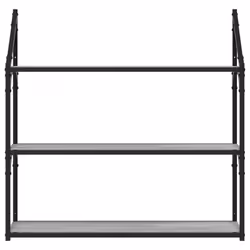 VidaXL 835457 scaffale Legno, Acciaio Grigio - Vista aggiuntiva 4