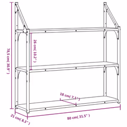 VidaXL 835457 scaffale Legno, Acciaio Grigio - Vista aggiuntiva 8