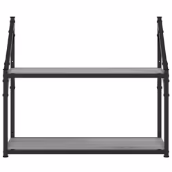 VidaXL 835462 scaffale Legno, Acciaio Grigio - Vista aggiuntiva 4