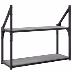 VidaXL 835462 scaffale Legno, Acciaio Grigio - Vista aggiuntiva 6