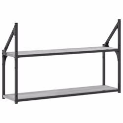 VidaXL 835467 scaffale Legno, Acciaio Grigio - Vista aggiuntiva 6