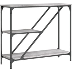 Tavolino Consolle Grigio Sonoma 88,5x30x75 cm Legno Multistrato Vidaxl