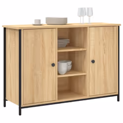Credenza Rovere Sonoma 100x35x70 cm in Legno Multistratocod mxl 83405 - Vista aggiuntiva 3