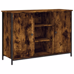 Credenza Rovere Fumo 100x35x70 cm in Legno Multistratocod mxl 107345 - Vista aggiuntiva 2