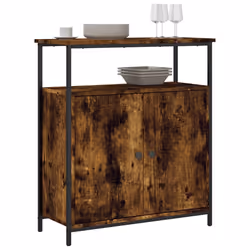 vidaXL Credenza Rovere Fumo 70x30x80 cm in Legno Multistrato - Vista aggiuntiva 3