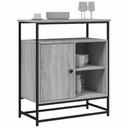 Credenza Grigio Sonoma 69x35x80 cm in Legno Multistratocod mxl 131326 - Vista aggiuntiva 3