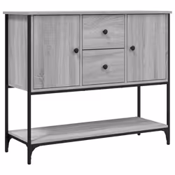 Credenza Grigio Sonoma 100x36x85 cm in Legno Multistratocod mxl 92411 - Vista aggiuntiva 2