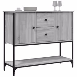 Credenza Grigio Sonoma 100x36x85 cm in Legno Multistratocod mxl 92411 - Vista aggiuntiva 3