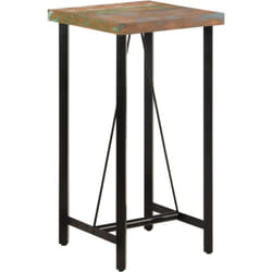 Vidaxl - Tavolino da Bar 55x55x107 cm Legno Massello di Recupero e Ferro