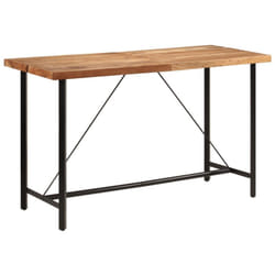 Vidaxl - Tavolino da Bar 180x70x107 cm Legno Massello di Acacia e Ferro 10923