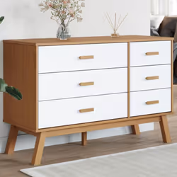 Questa cassettiera in legno, che emana un fascino scandinavo, è pensata per essere il centro di attrazione dei vostri interni ...