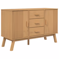 Credenza OLDEN Marrone 114x43x73,5 cm in Legno Massello di Pinocod mxl 114949 - Vista aggiuntiva 2