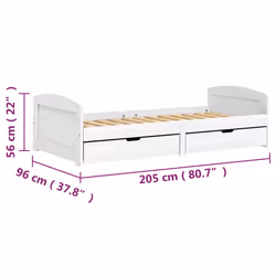 VidaXL 3185208 divano Divano letto Bianco - Vista aggiuntiva 8