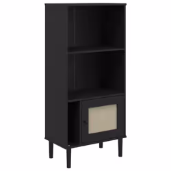 VidaXL 358060, Nero, Legno, Legno, Legno di pino, Rattan sintetico, Legno, 600 mm, 350 mm