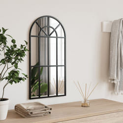 Vidaxl - Specchio da Parete Nero 30x60 cm Arco in Ferro 12486