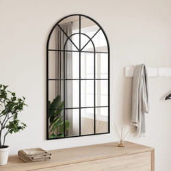 Vidaxl - Specchio da Parete Nero 60x100 cm Arco in Ferro