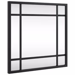 Specchio da Parete Nero 30x30 cm Quadrato in Ferrocod mxl 104240 - Vista aggiuntiva 2