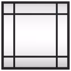 Specchio da Parete Nero 30x30 cm Quadrato in Ferrocod mxl 104240 - Vista aggiuntiva 3