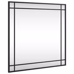 Specchio da Parete Nero 60x60 cm Quadrato in Ferrocod mxl 128197 - Vista aggiuntiva 2