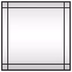 Specchio da Parete Nero 60x60 cm Quadrato in Ferrocod mxl 128197 - Vista aggiuntiva 3